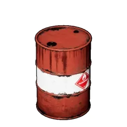 Red Metal Barrel